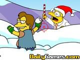 Simpsons Snowball Fight